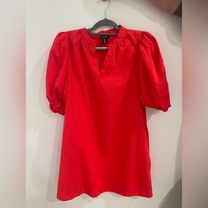 T.J.Maxx Bold Red Puff Sleeve Blouse